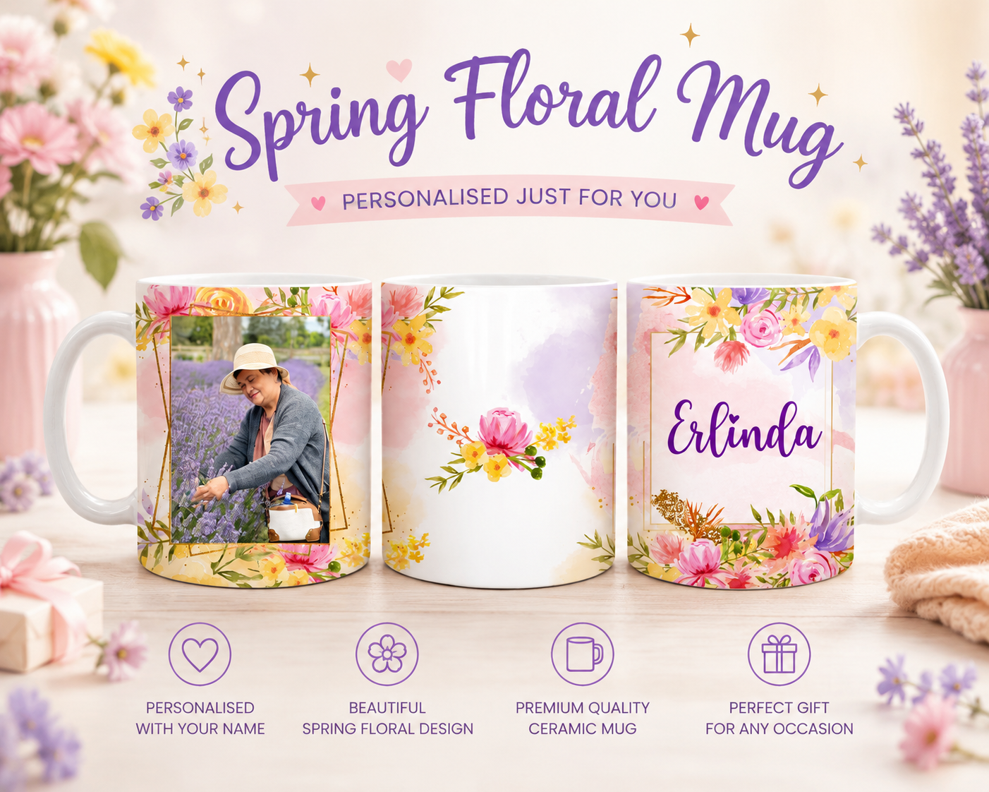 Spring Floral Mug | Personalised Mugs