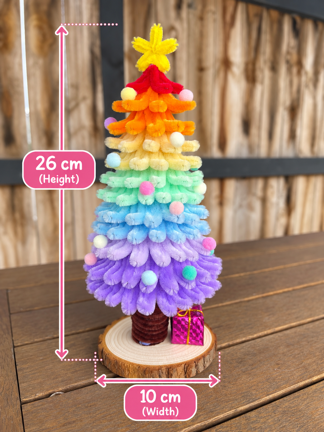 Little Rainbow Christmas Tree | Handmade | Pipe Cleaner