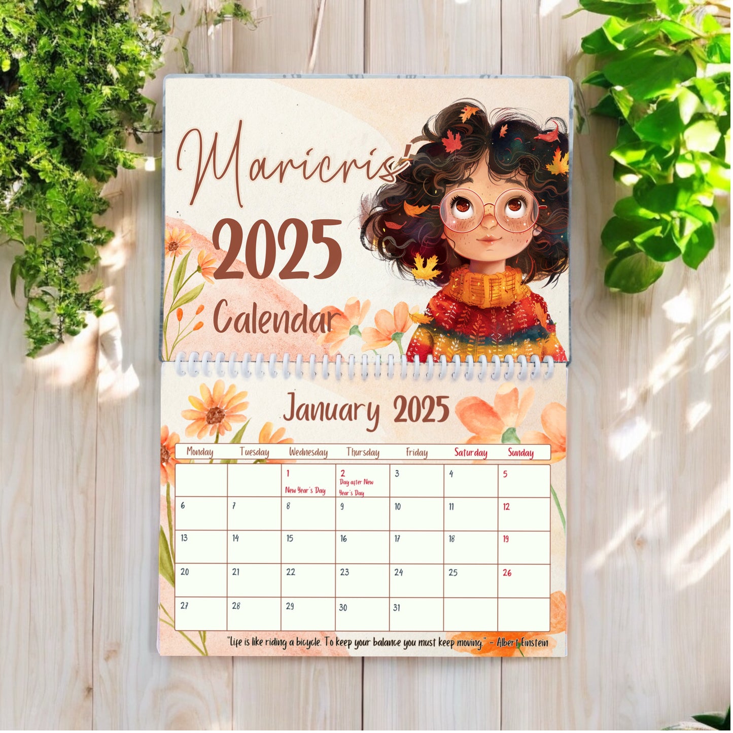 Autumn Girl Wall Calendar | Personalised Calendar