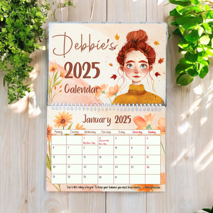 Autumn Girl Wall Calendar | Personalised Calendar