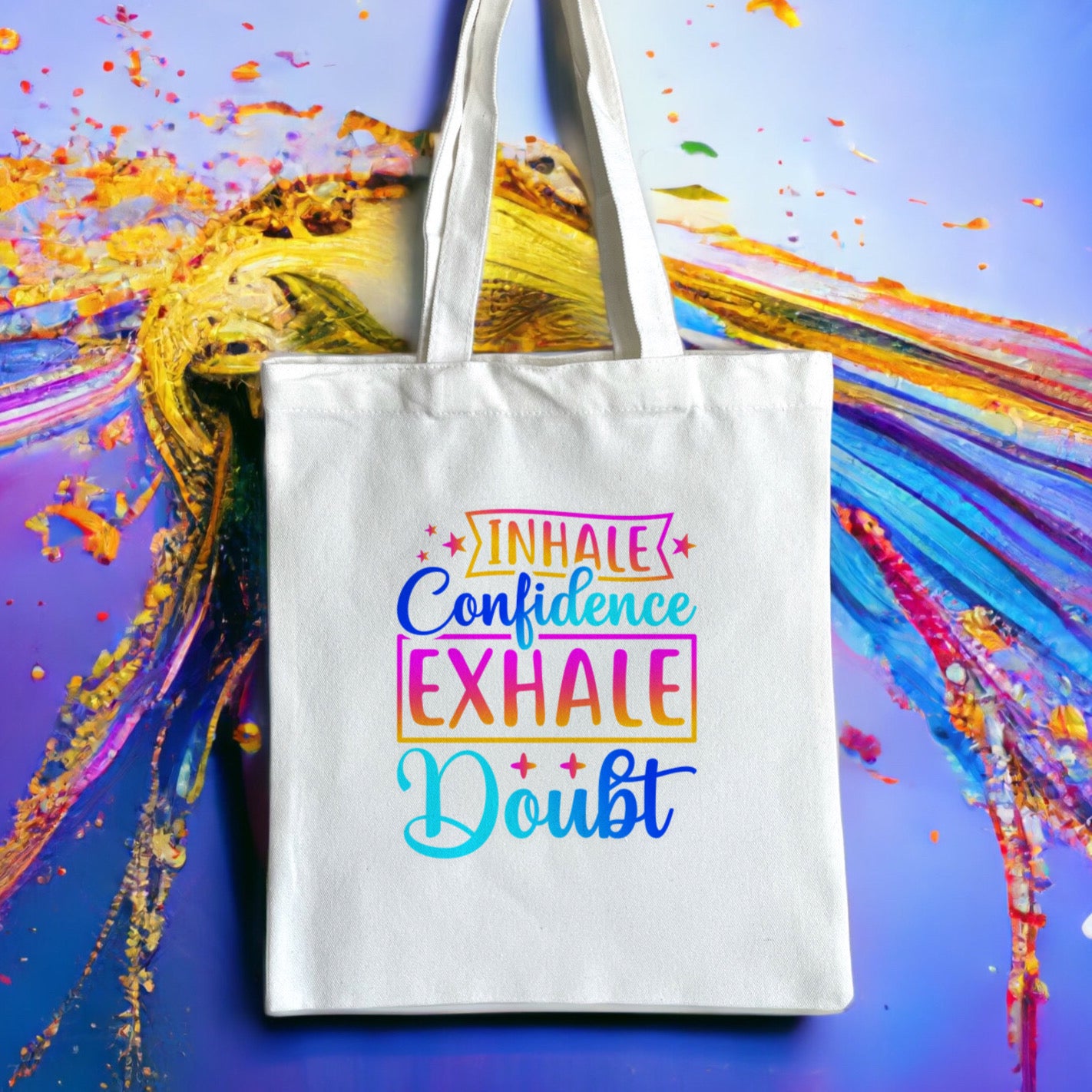 Colorful Inspirational Canvas | Canvas Tote Bag