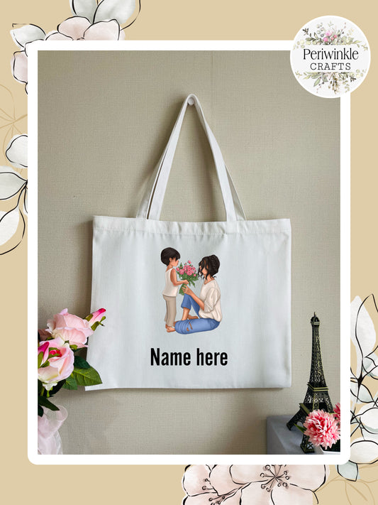 Mom and Son Canvas bag