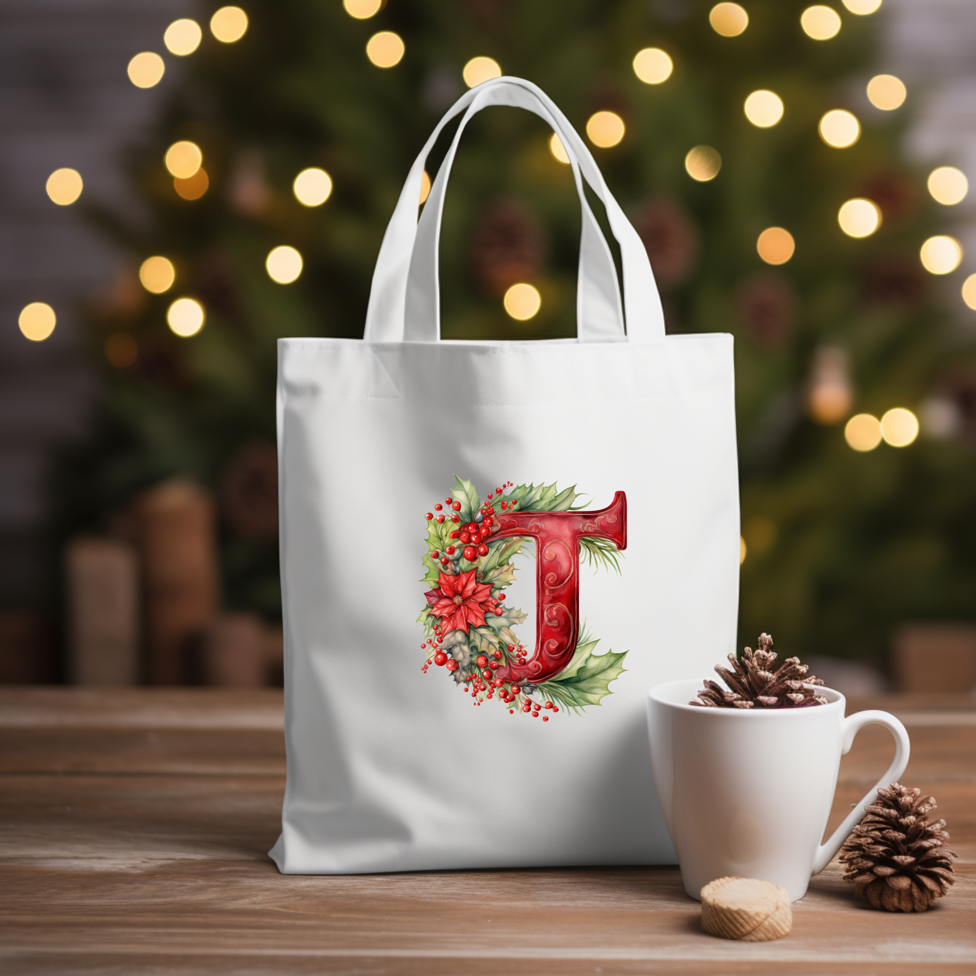 Christmas tote bag hot sale