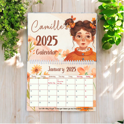 Autumn Girl Wall Calendar | Personalised Calendar