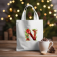 Christmas Alphabet - Red | Canvas Tote Bag | Customisable bag