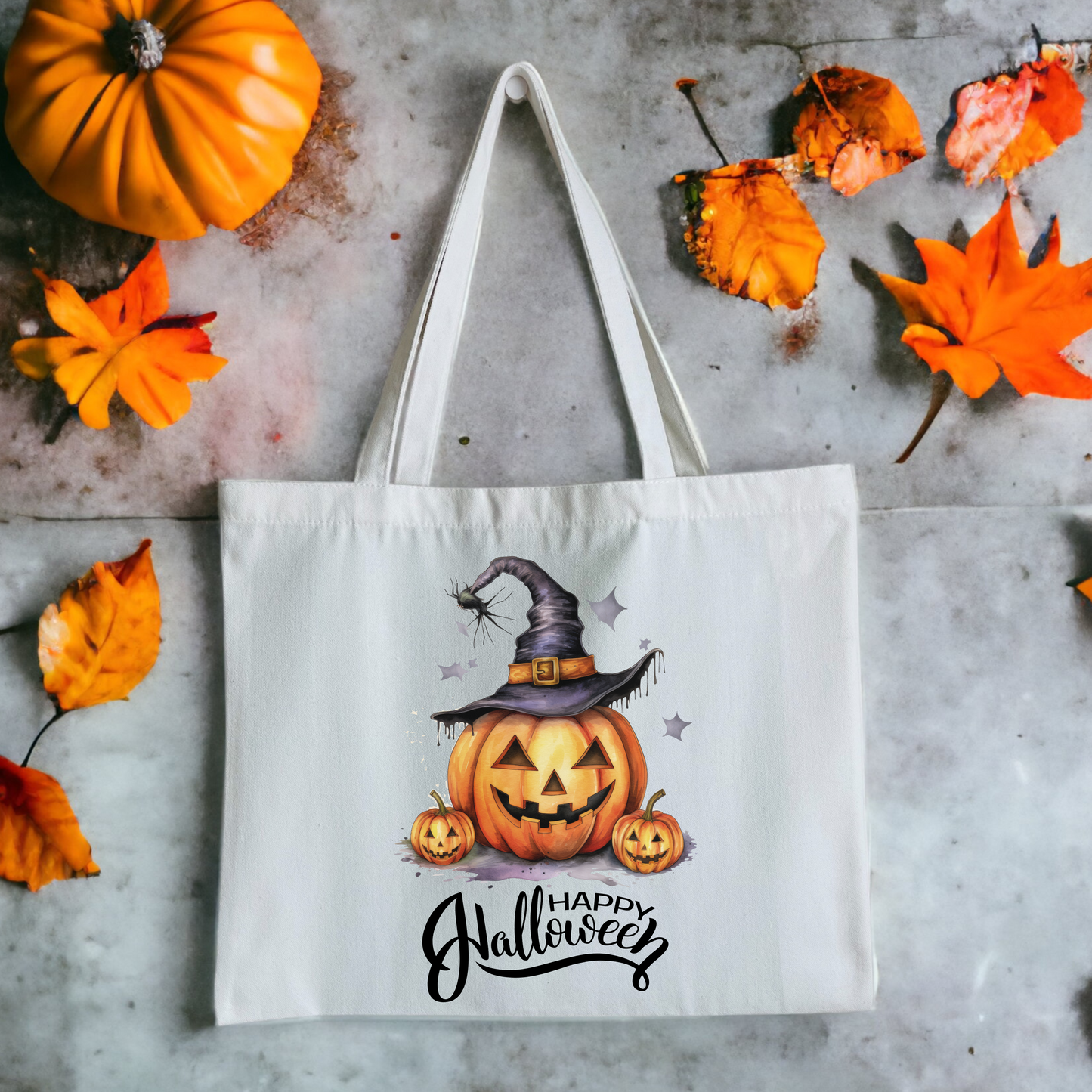 Halloween Pumpkin Tote Bag | Canvas Tote Bag