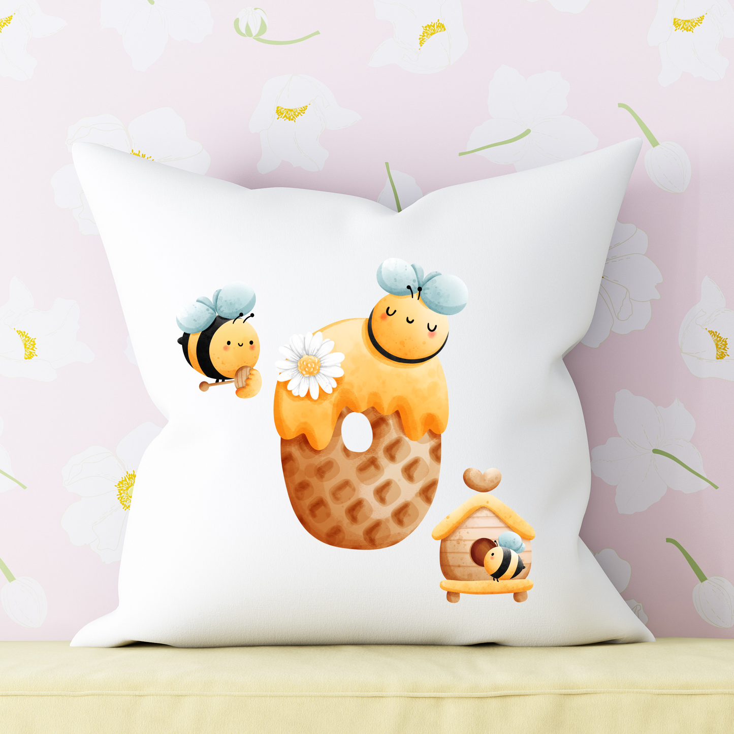 HoneyBee Alphabet Pillow | Children Pillow