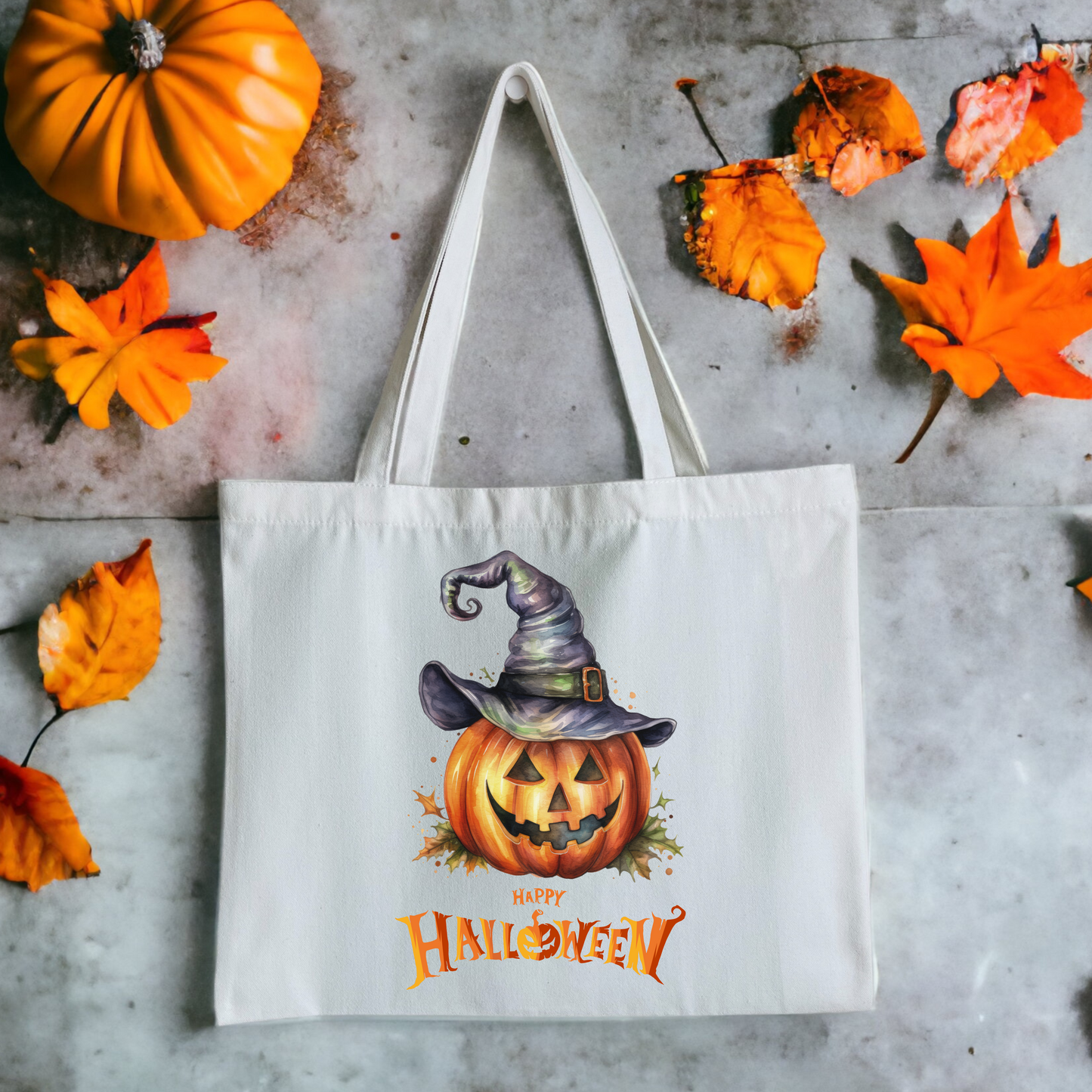 Halloween Pumpkin Tote Bag | Canvas Tote Bag