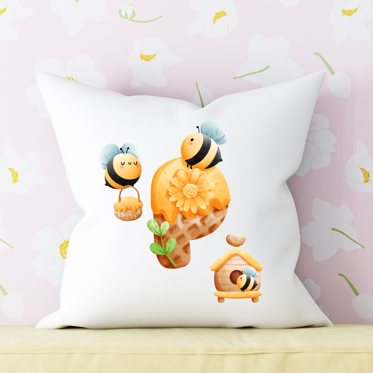 HoneyBee Alphabet Pillow | Children Pillow