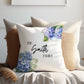 Hydrangea Floral | Family Throw Pillow | Personalise