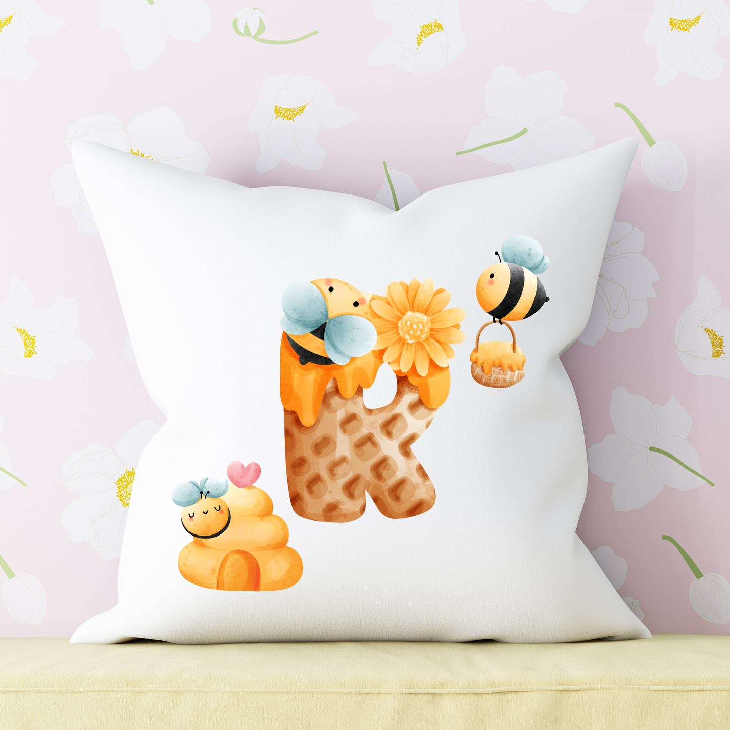 HoneyBee Alphabet Pillow | Children Pillow