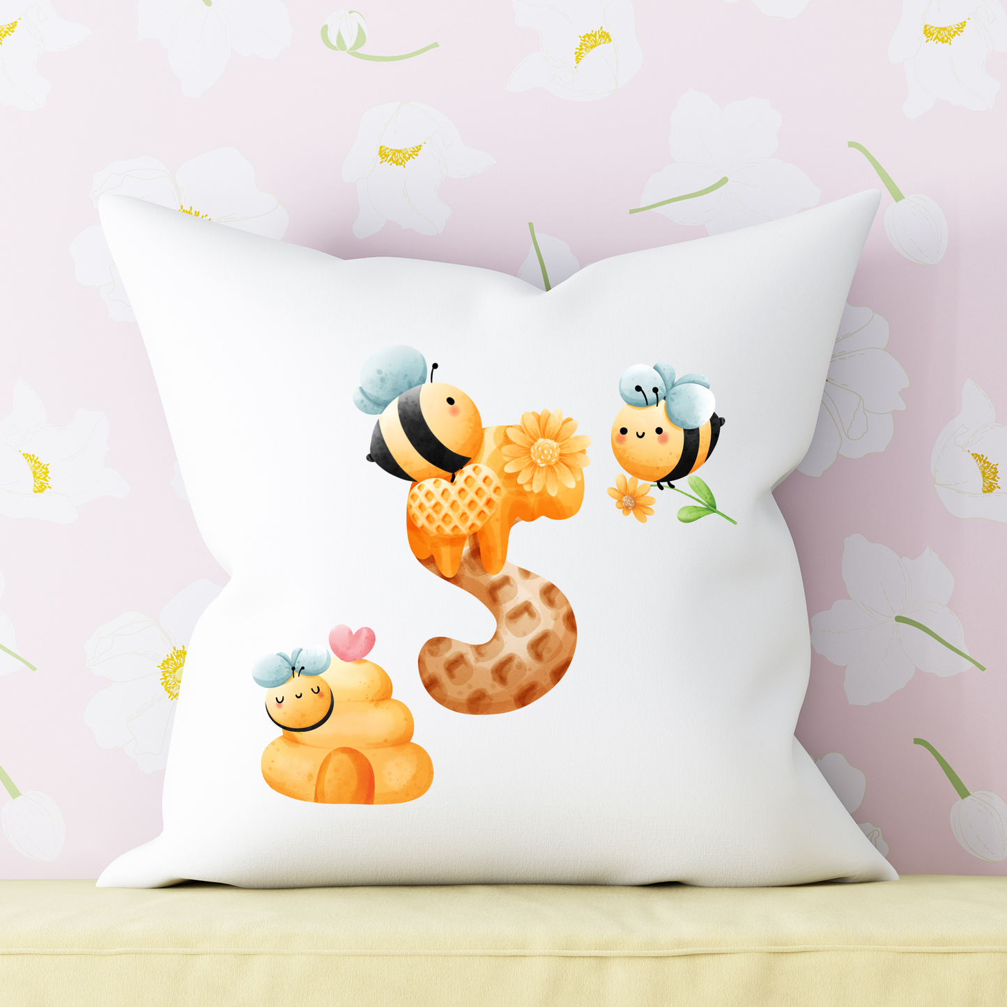 HoneyBee Alphabet Pillow | Children Pillow