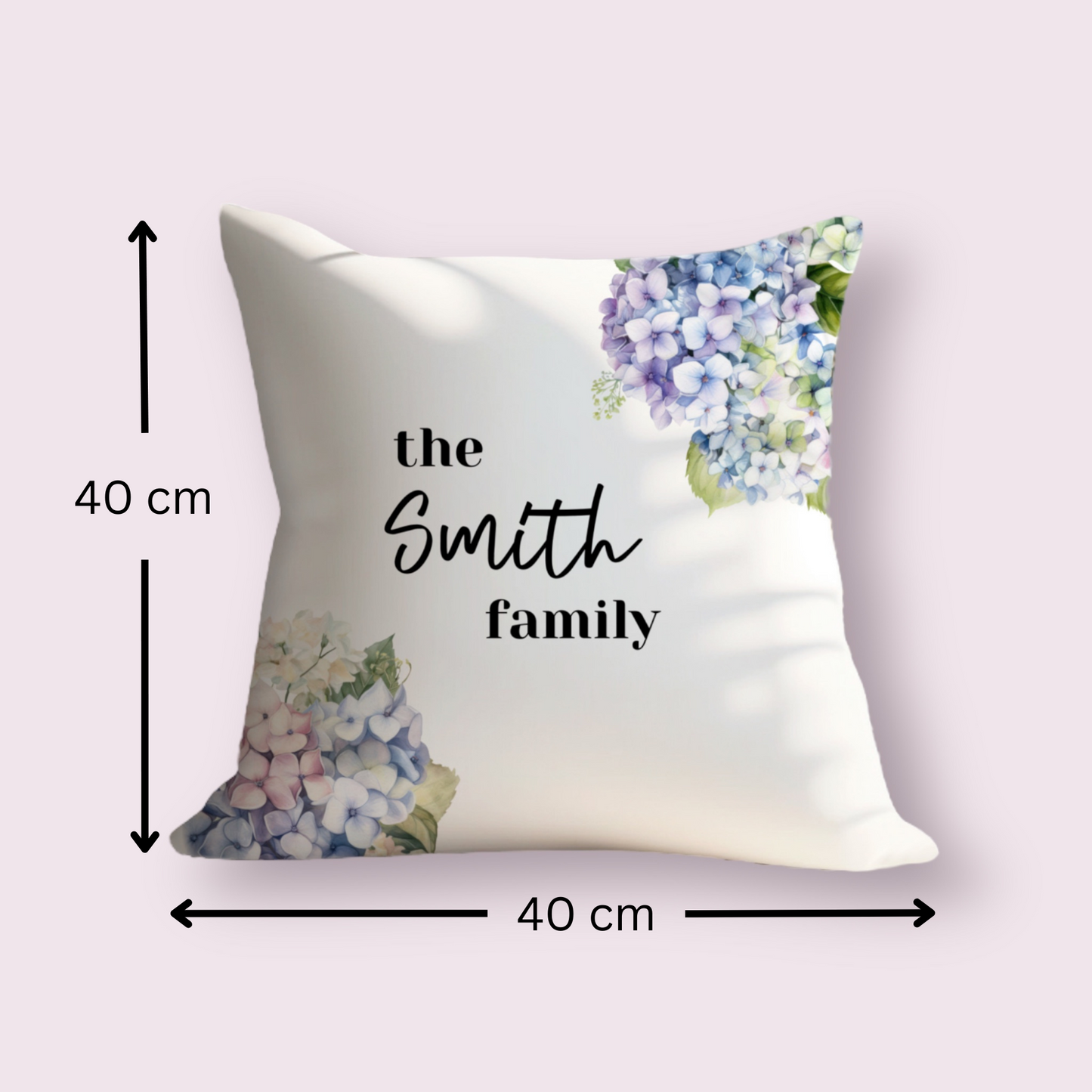 Floral Pastel Blue | Family Throw Pillow | Personalise