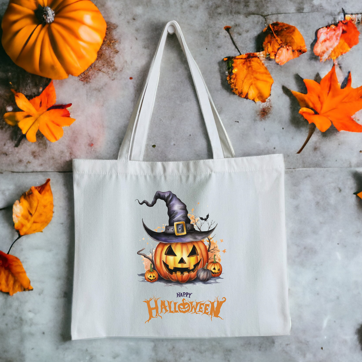 Halloween Pumpkin Tote Bag | Canvas Tote Bag