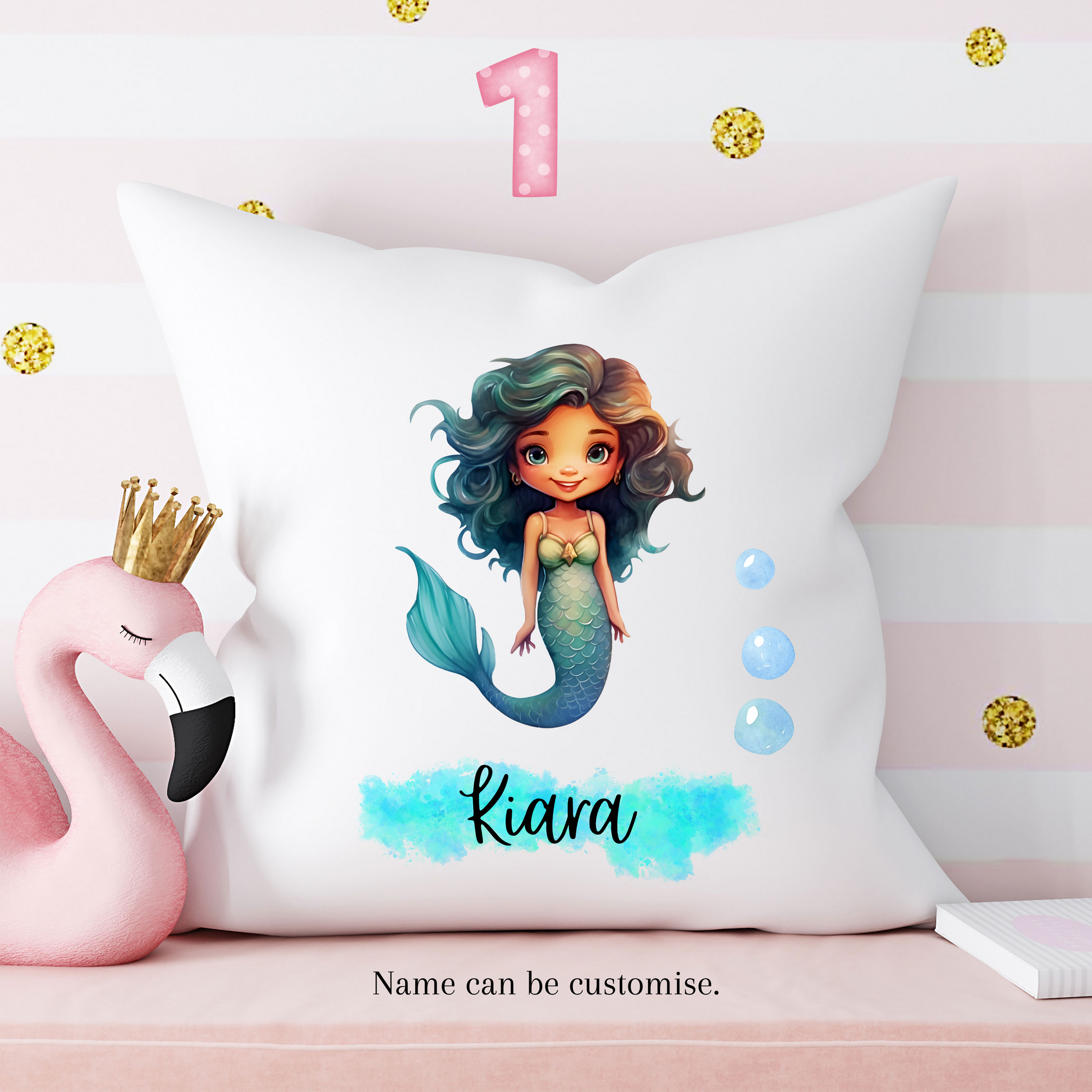 Mermaid sales cushion cover