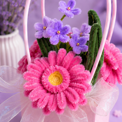 Pink Gerberra Flower Box | Pipe cleaner | Handmade