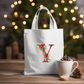 Christmas Alphabet - Red | Canvas Tote Bag | Customisable bag