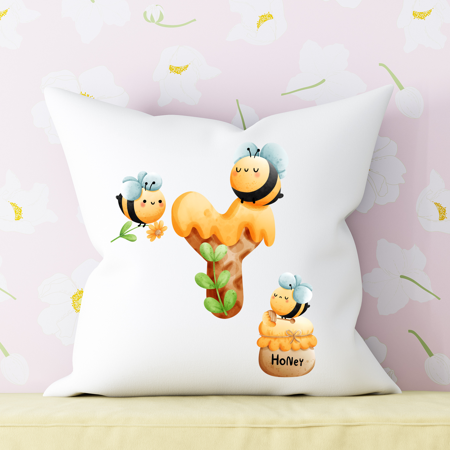 HoneyBee Alphabet Pillow | Children Pillow