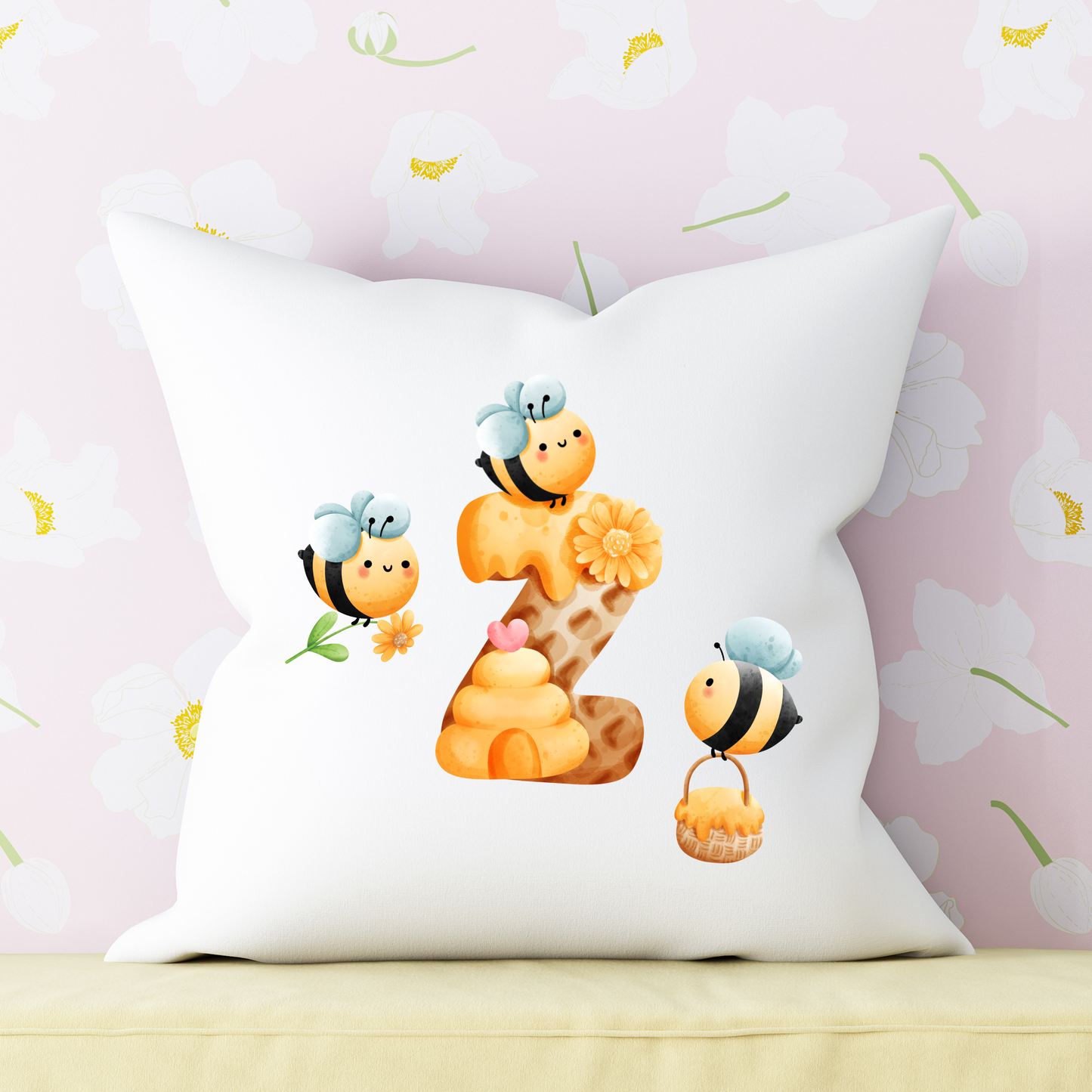 HoneyBee Alphabet Pillow | Children Pillow