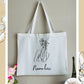 Women Line Art Tote Bag