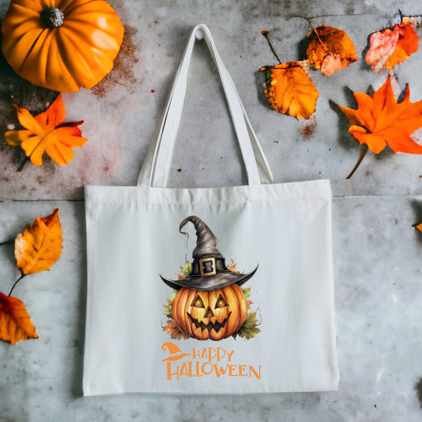 Halloween Pumpkin Tote Bag | Canvas Tote Bag