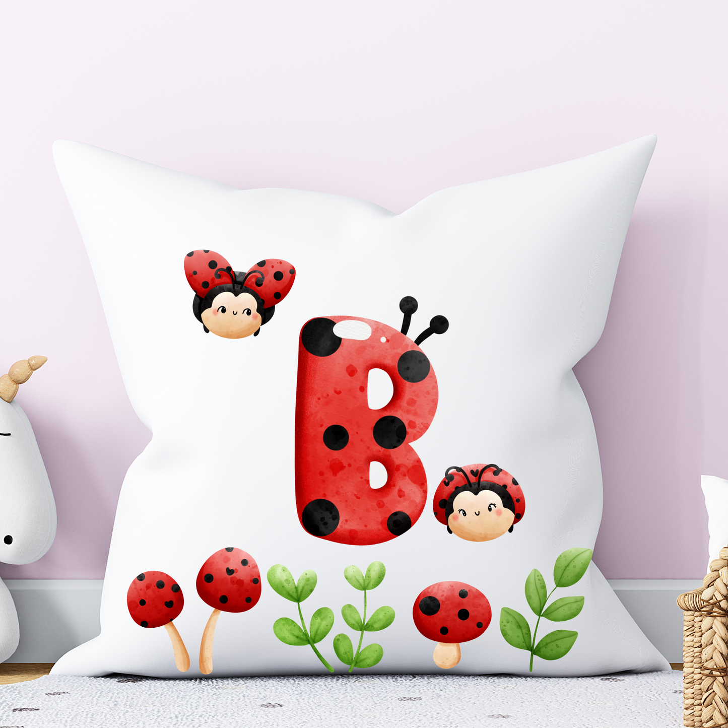 LadyBug Alphabet Pillow | Children Pillow