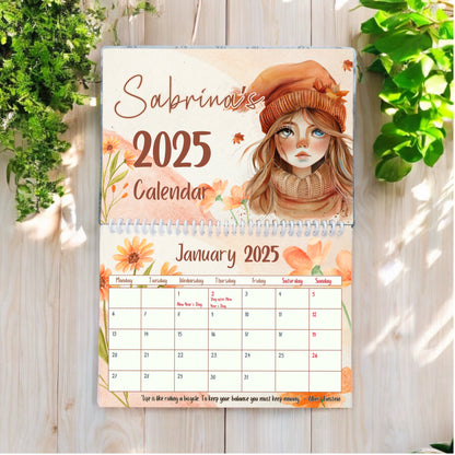 Autumn Girl Wall Calendar | Personalised Calendar