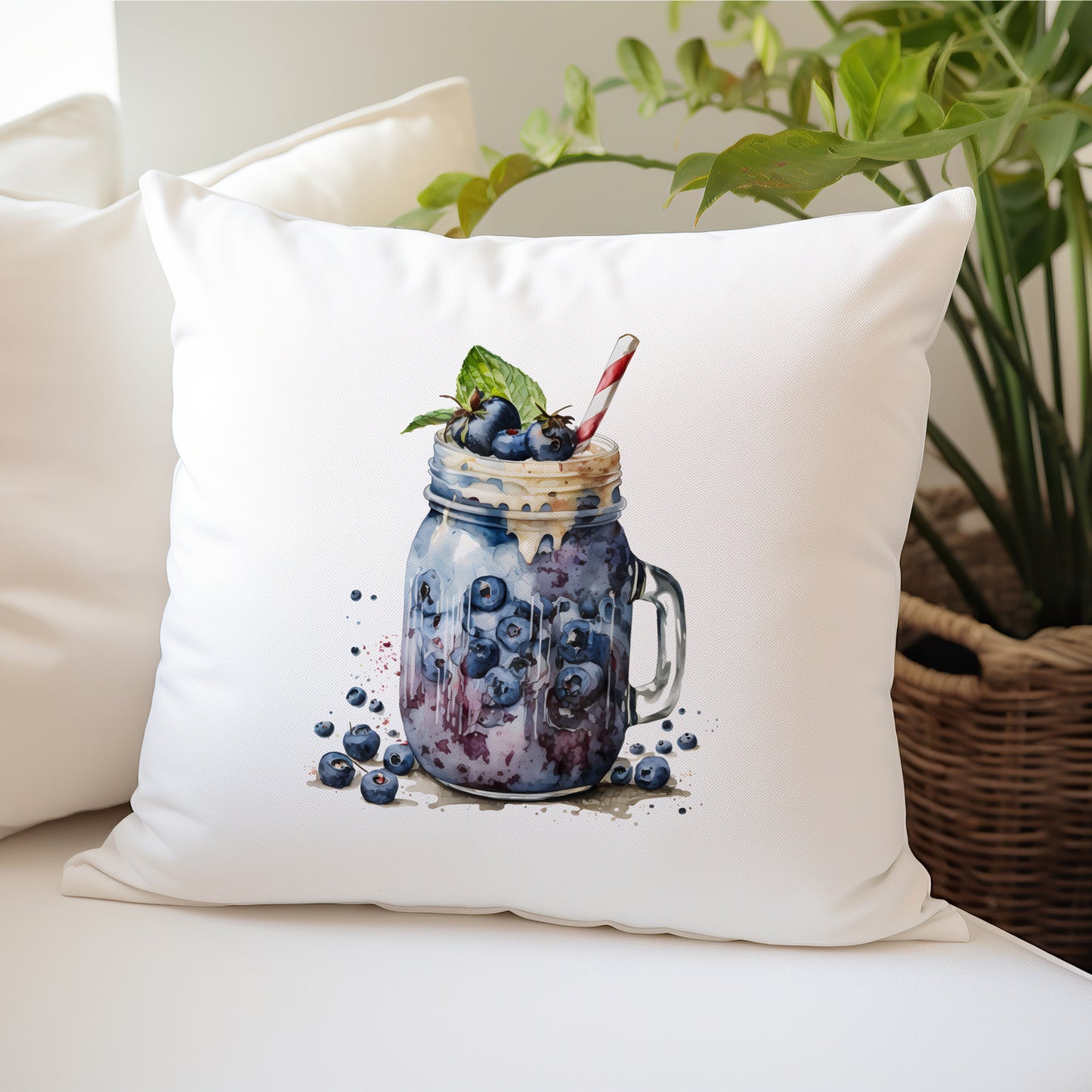 Yummy Smoothie Design Pillow | Cushion