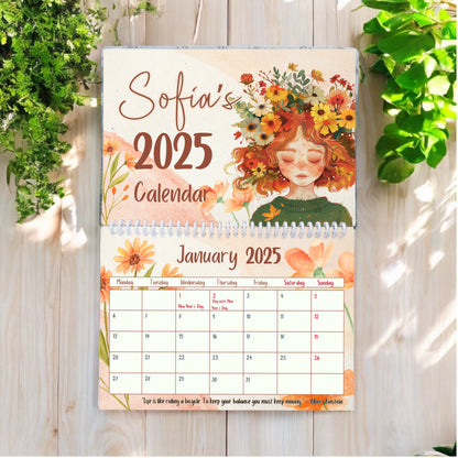 Autumn Girl Wall Calendar | Personalised Calendar