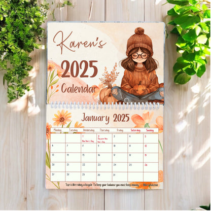 Autumn Girl Wall Calendar | Personalised Calendar