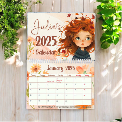 Autumn Girl Wall Calendar | Personalised Calendar