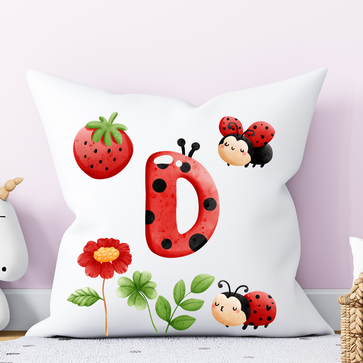 LadyBug Alphabet Pillow | Children Pillow