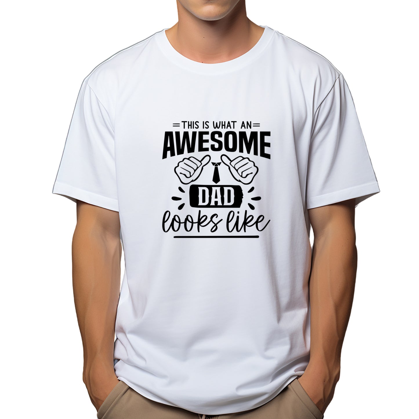 This is what awesome dad looks like | All About Dad Shirt