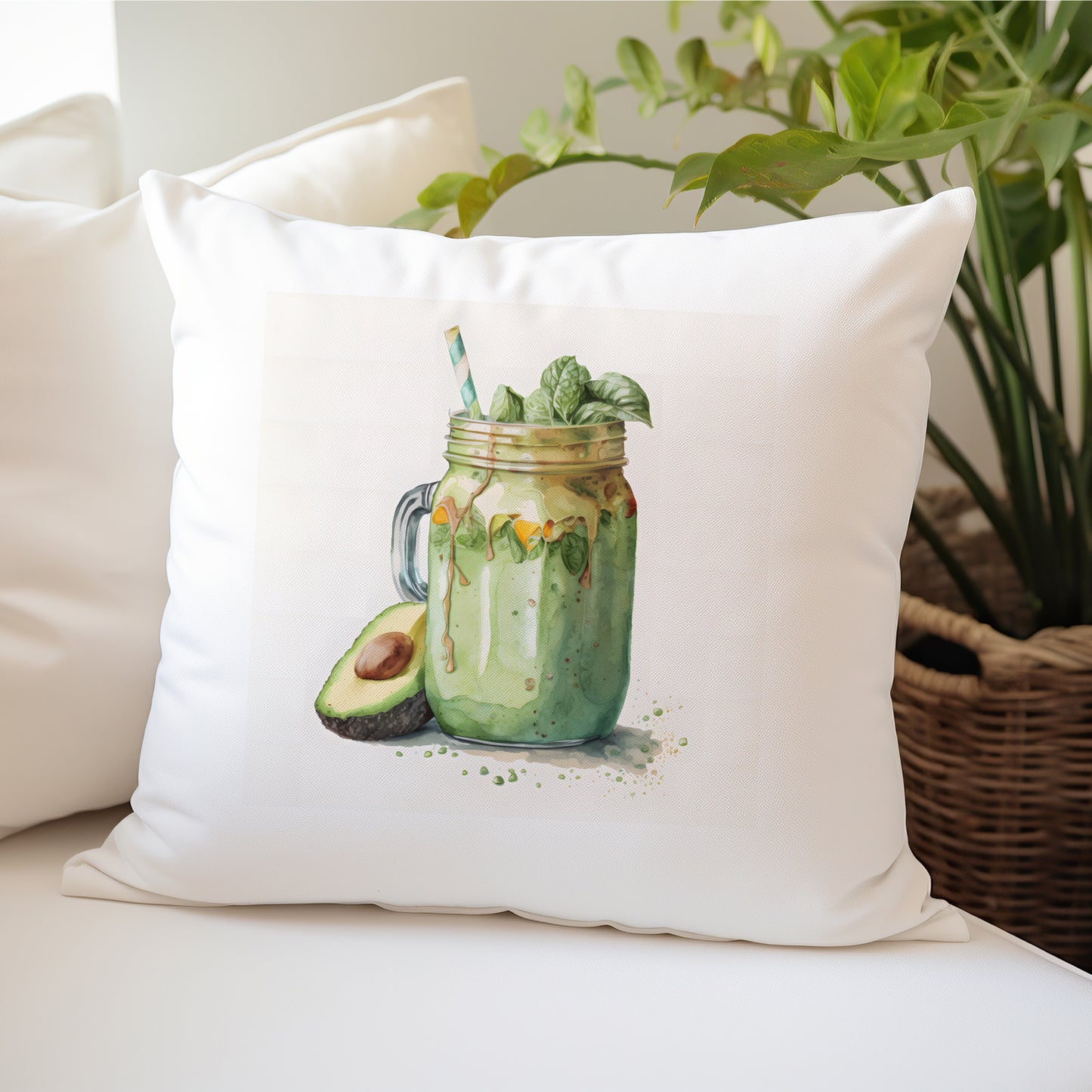 Yummy Smoothie Design Pillow | Cushion