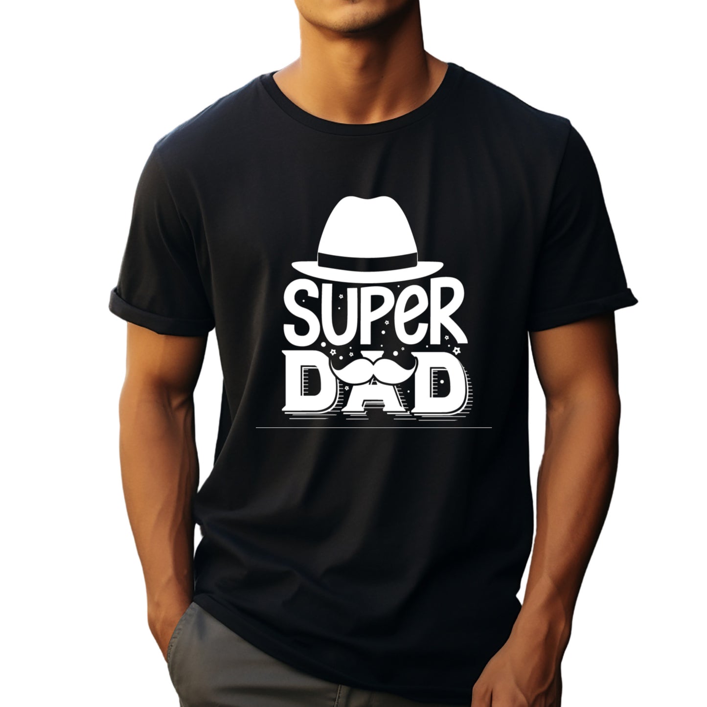 Super Dad Moustache Design | All About Dad Shirt