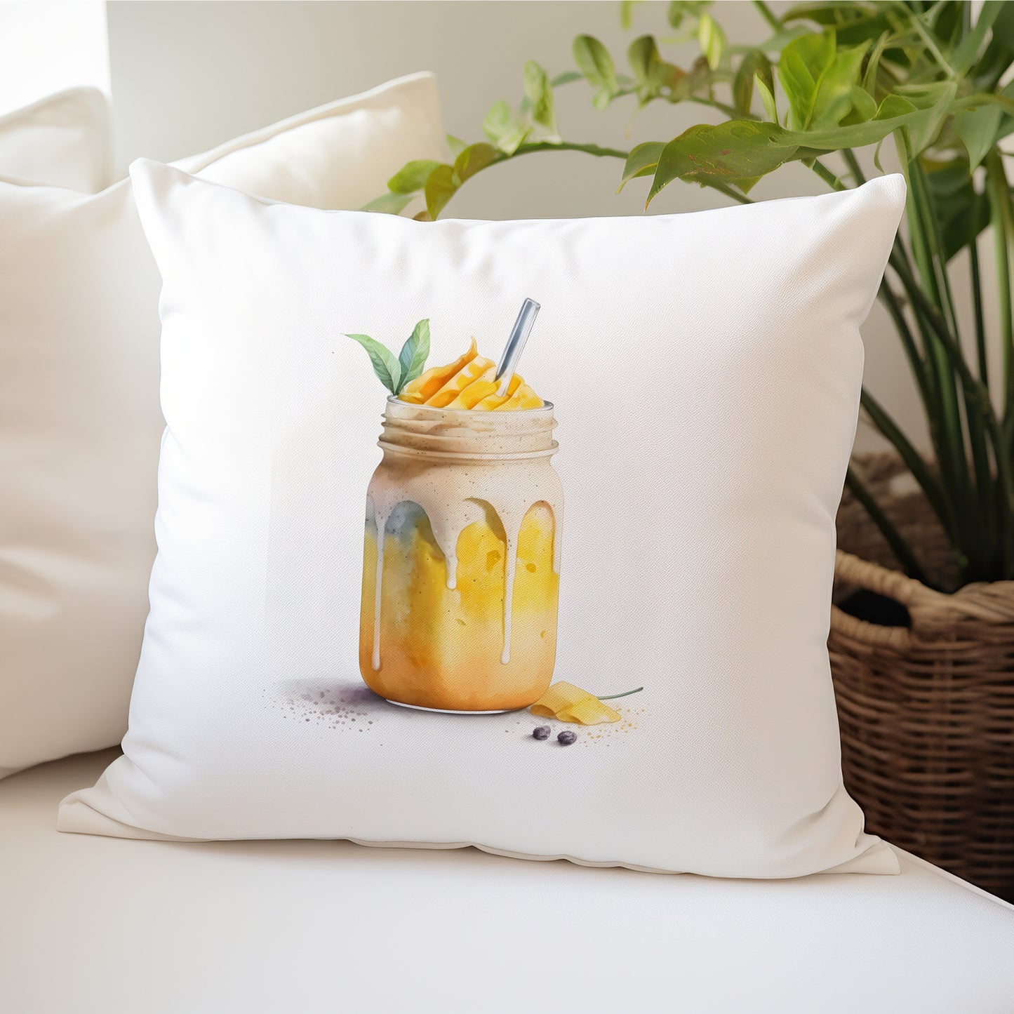 Yummy Smoothie Design Pillow | Cushion