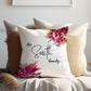 Maroon Mixed Flowers | Family Throw Pillow | Personalise