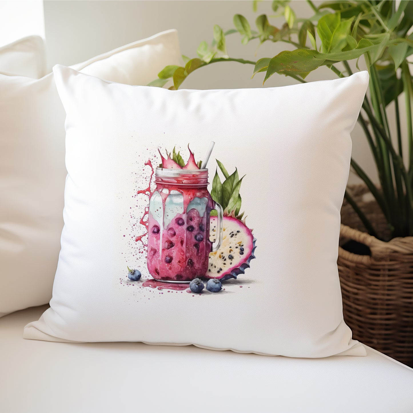 Yummy Smoothie Design Pillow | Cushion