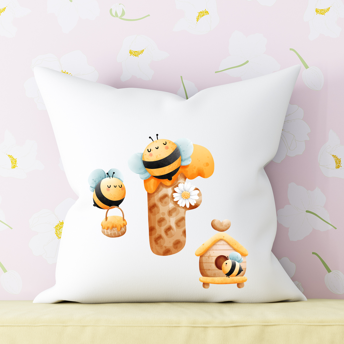 HoneyBee Alphabet Pillow | Children Pillow