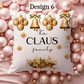 Gold Christmas Family Cushion Cover | Customisable pillowcase