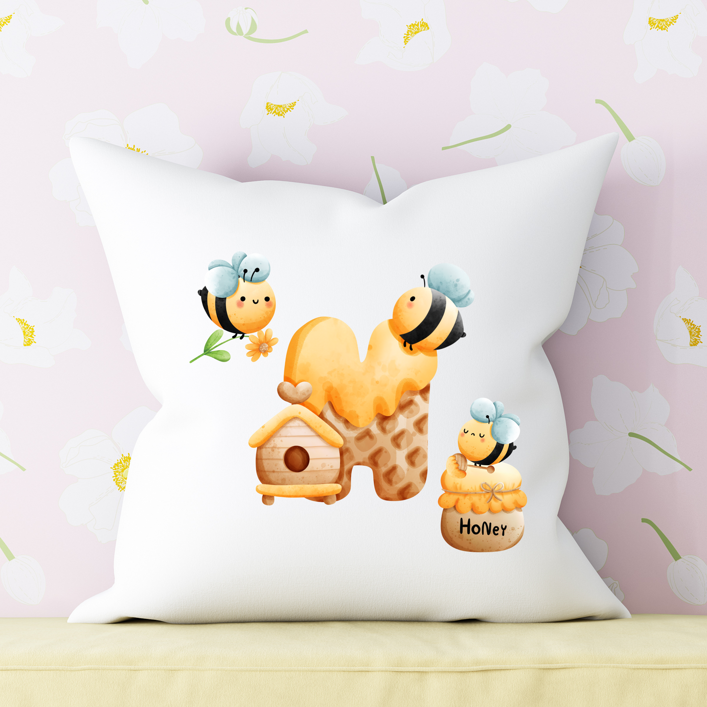 HoneyBee Alphabet Pillow | Children Pillow