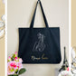 Women Line Art Tote Bag