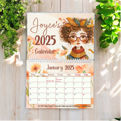 Autumn Girl Wall Calendar | Personalised Calendar