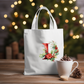 Christmas Alphabet - Red | Canvas Tote Bag | Customisable bag