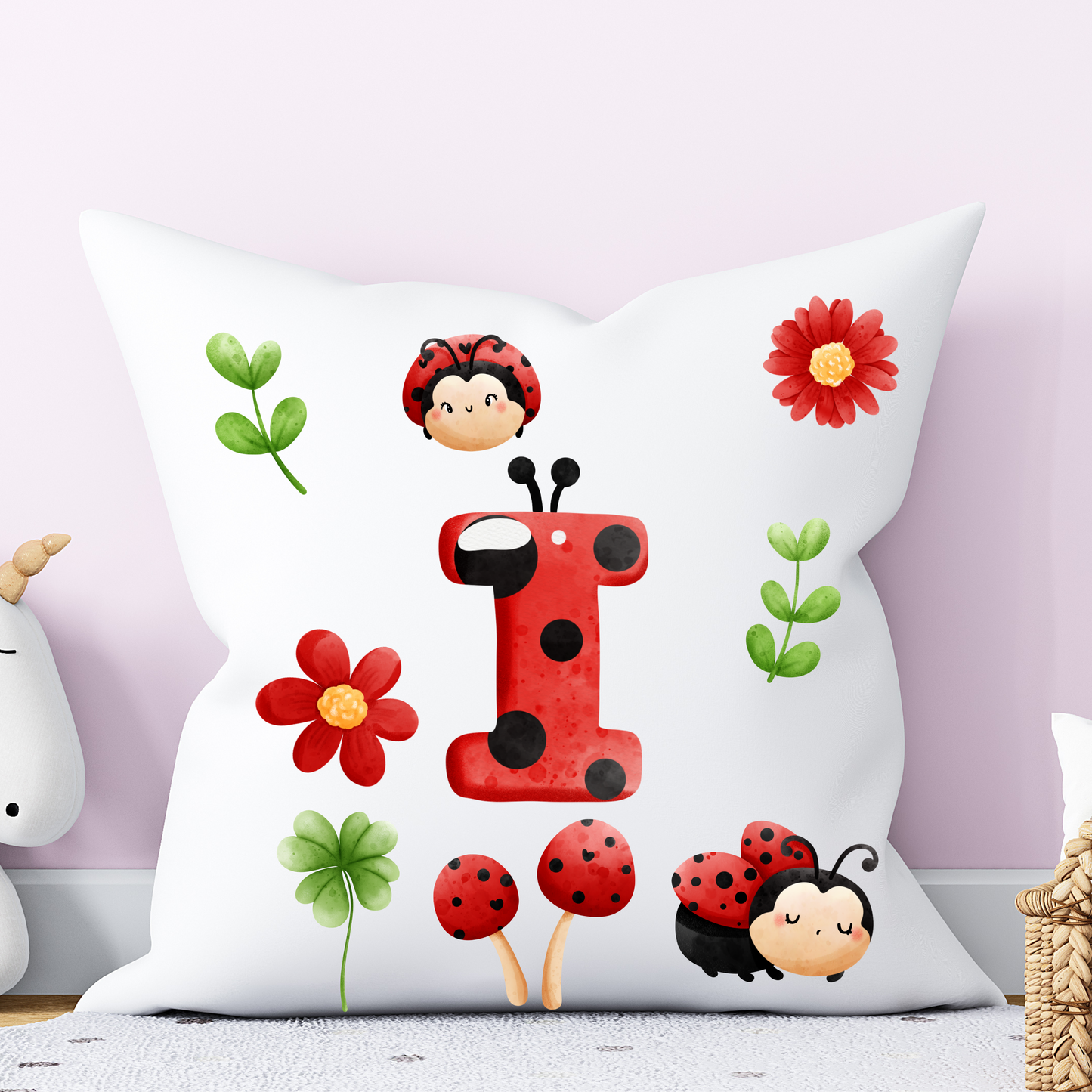 LadyBug Alphabet Pillow | Children Pillow