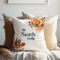 Autumn Floral Design | Family Throw Pillow | Personalise