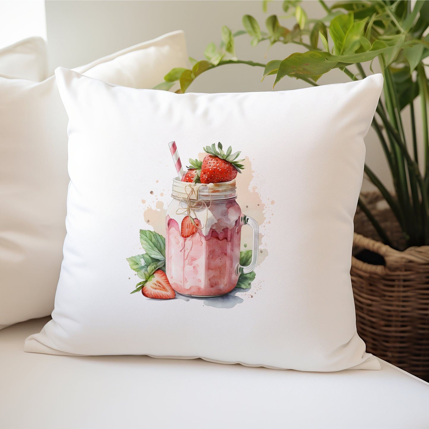 Yummy Smoothie Design Pillow | Cushion