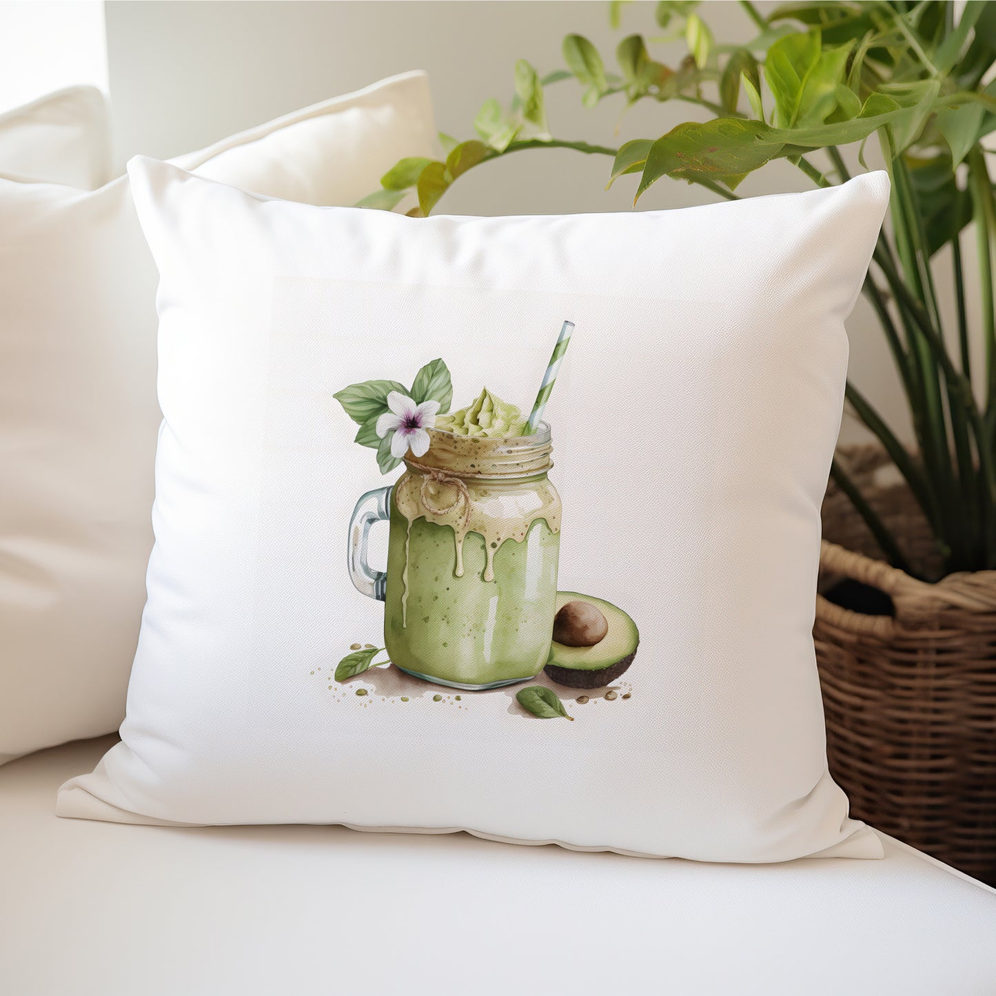 Yummy Smoothie Design Pillow | Cushion