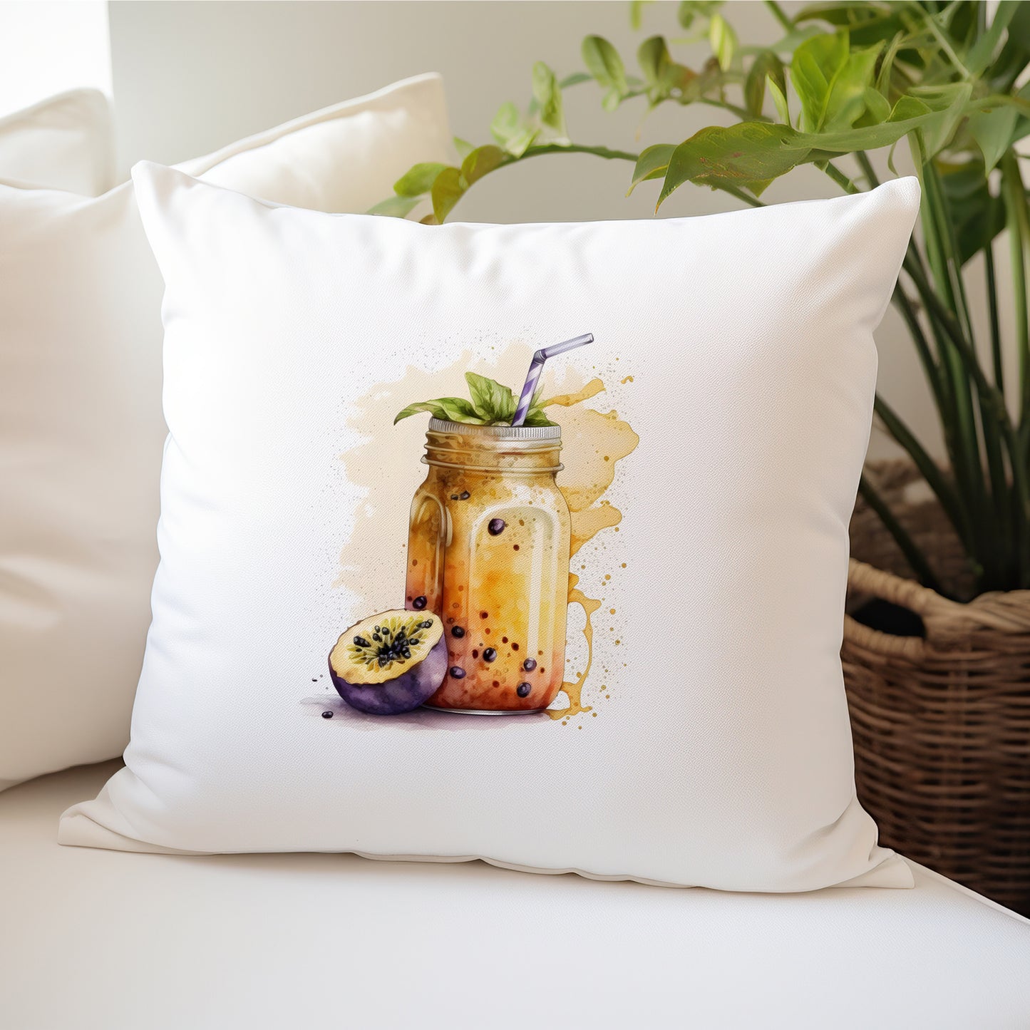 Yummy Smoothie Design Pillow | Cushion