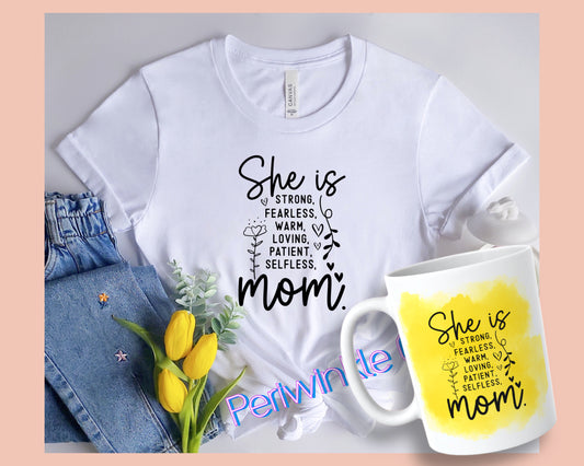 She is mom SHIRT and MUG | Mom